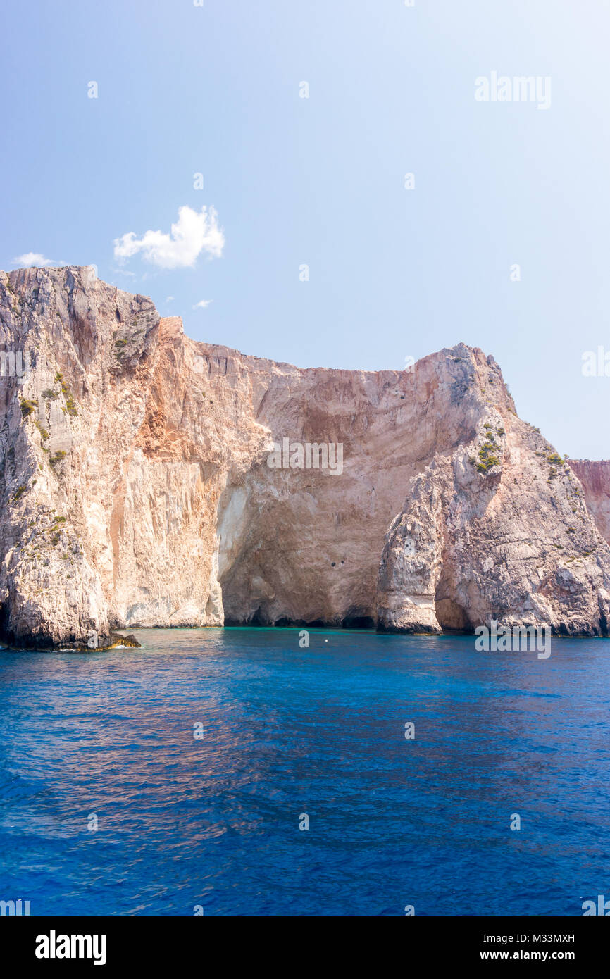 Beautiful sea landscapes on Zakynthos Island in Greece Stock Photo