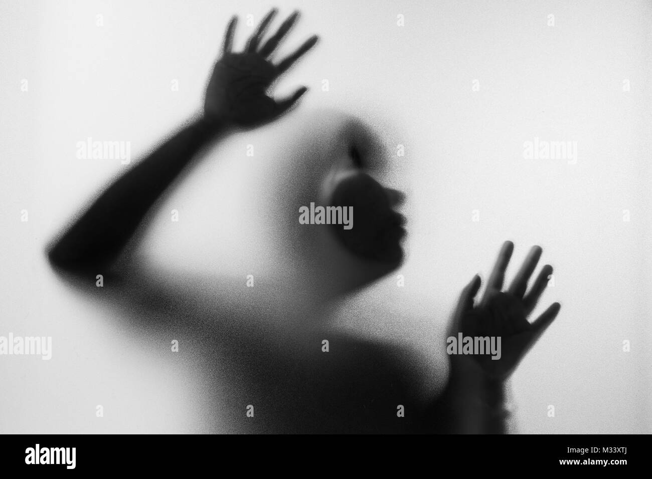 Distorted woman dark Black and White Stock Photos & Images - Alamy