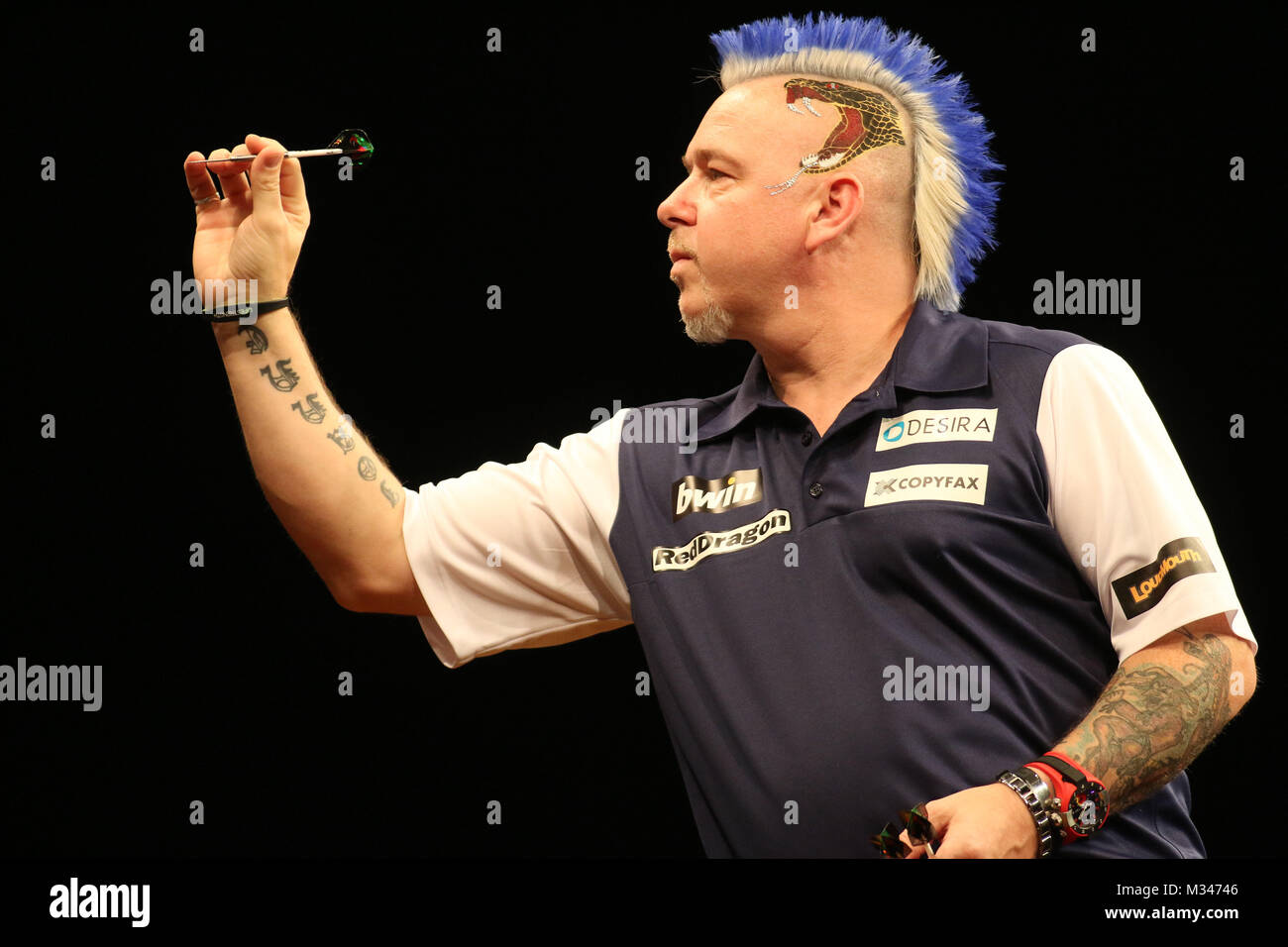 Peter Wright (Schottland) at the World Cup of Darts 2014 in the Sport Hall.  Hamburg, 06.06.2014 Stock Photo - Alamy