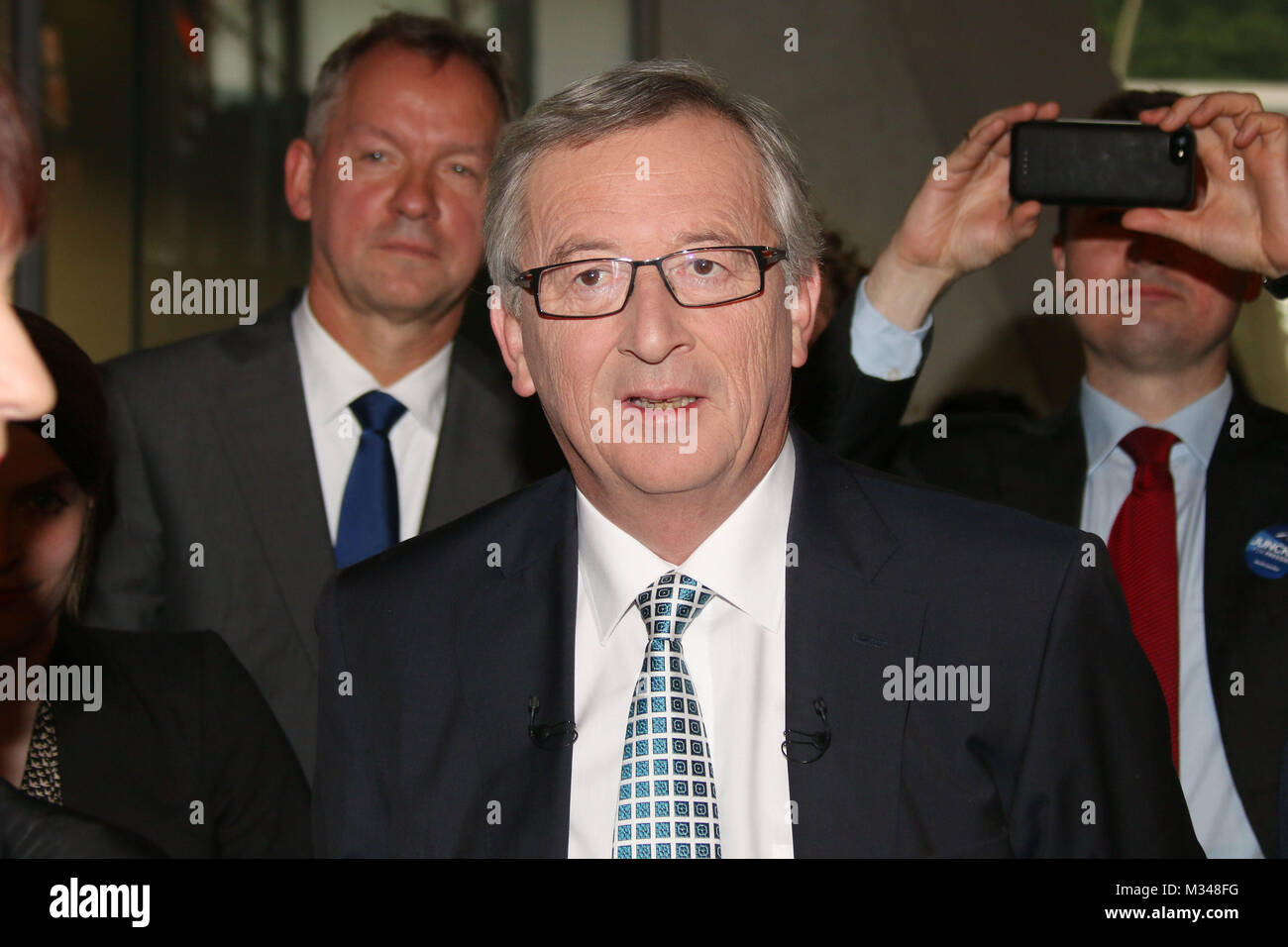 Jean-Claude Juncker, Das Erste praesentiert die „Wahlarena“, Hamburg, 20.05.2014 Stock Photo