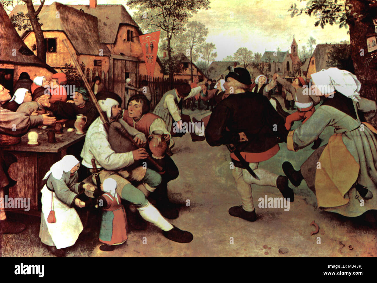 Pieter Bruegel the Elder, The Peasant Dance (1568), Stock Photo