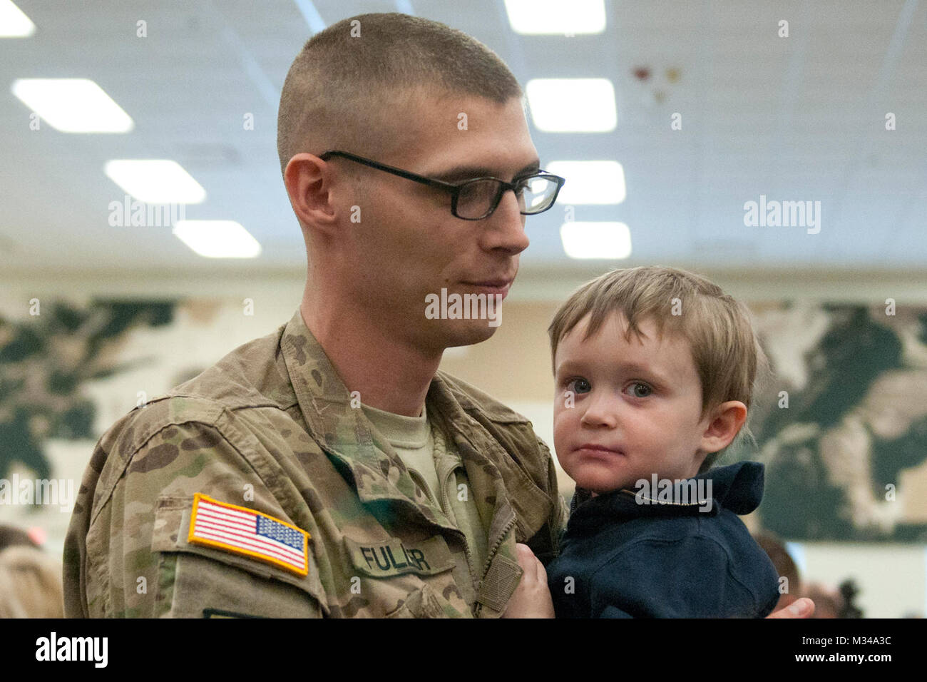 Members of Battery B, 1st Battalion, 158th Field Artillery returned ...