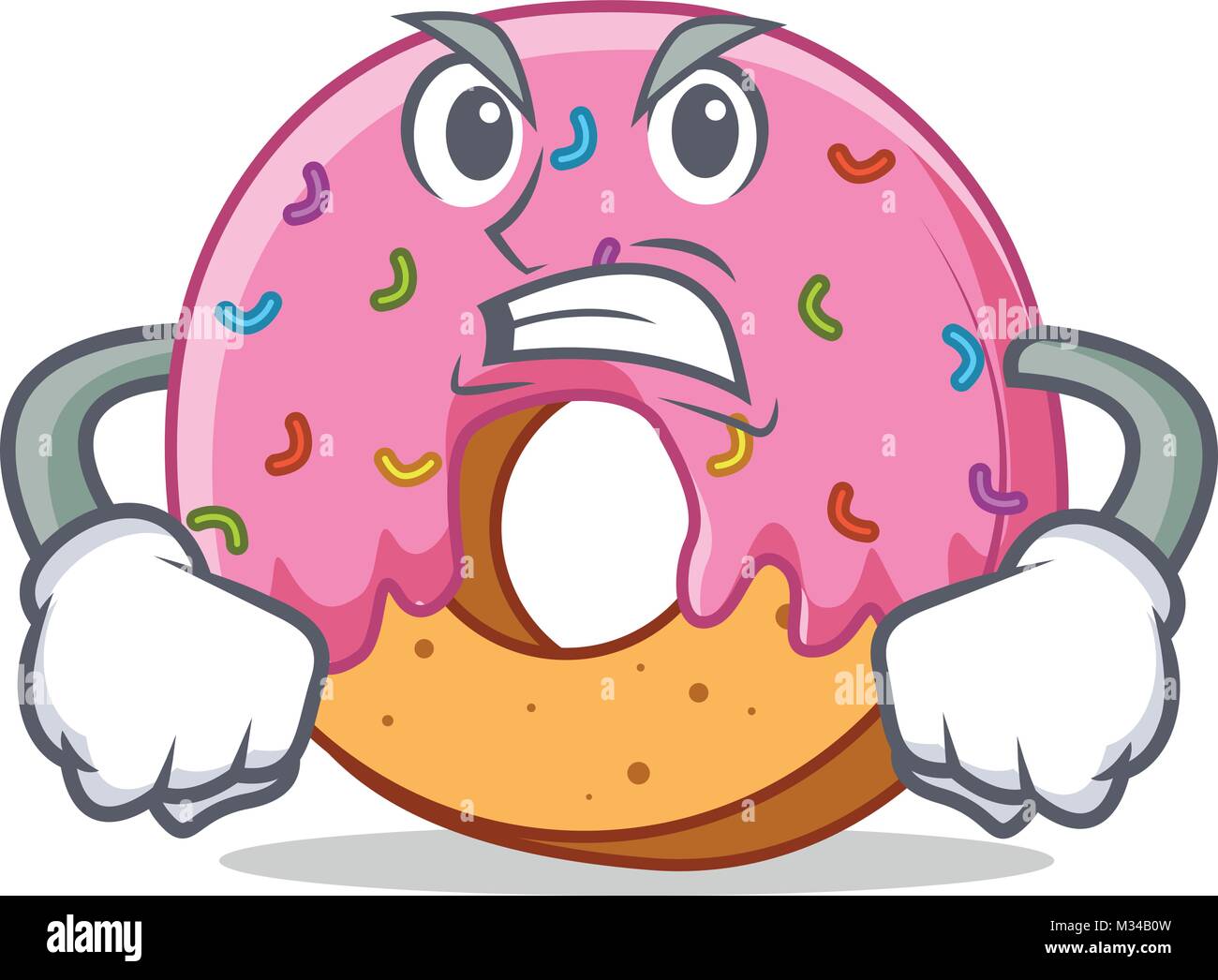 Angry Donut mascot cartoon style Stock Vector Image & Art - Alamy