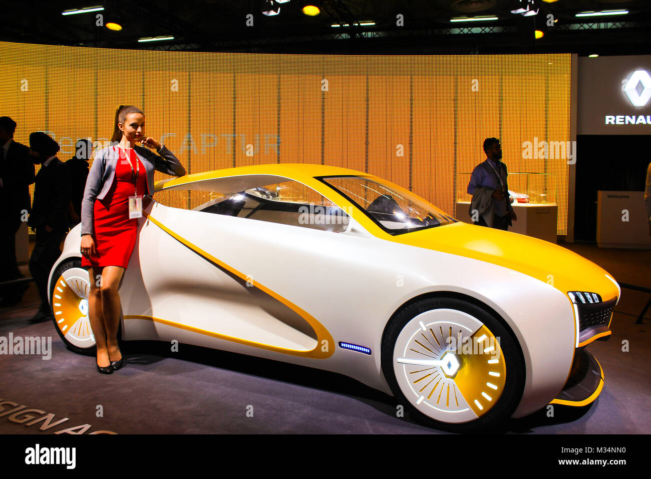 Noida, Utter pradesh,India. 08th February, 2018. Renault showcases new concept cars and cars in