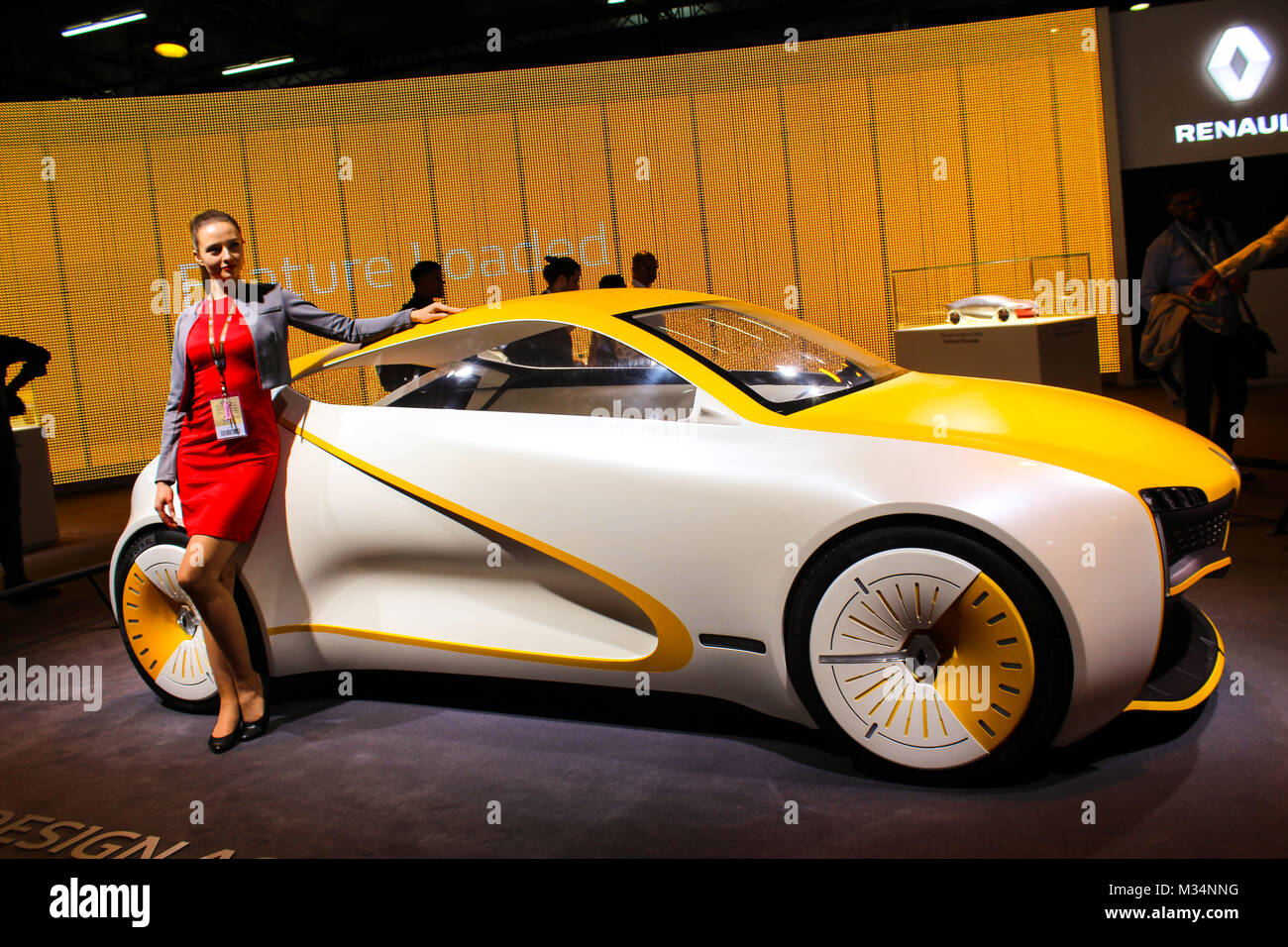 Noida, Utter pradesh,India. 08th February, 2018. Renault showcases new concept cars and cars in