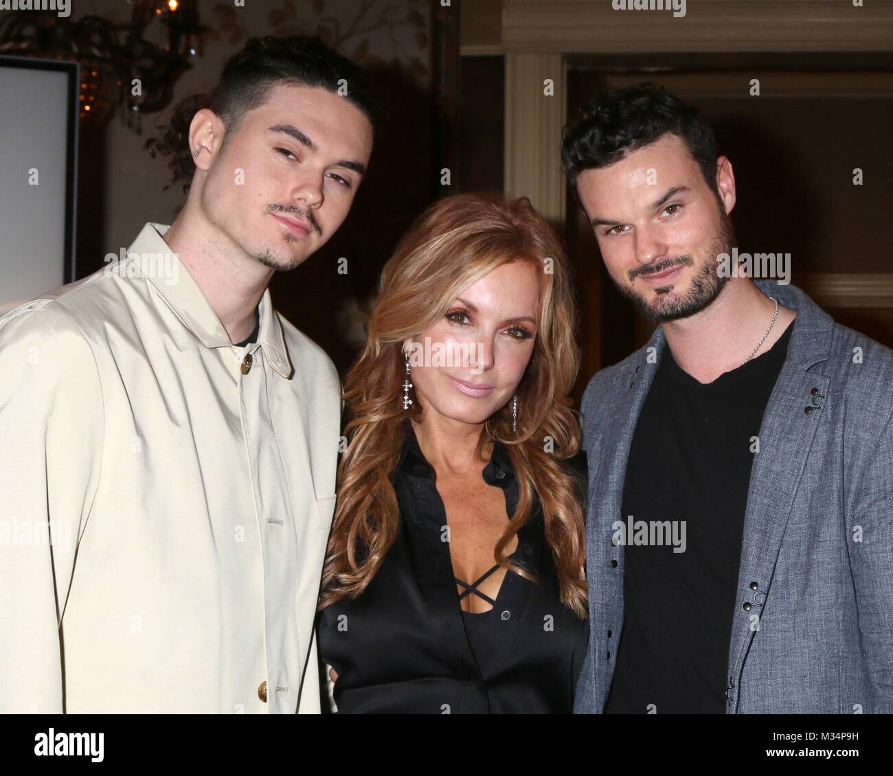 Landon Recht, Tracey Bregman, Austin Recht in attendance for Tracey Bregman 35th Anniversary on THE YOUNG AND THE RESTLESS, CBS TV City, Los Angeles, CA February 2, 2018. Photo By: Priscilla Grant/Everett Collection Stock Photo
