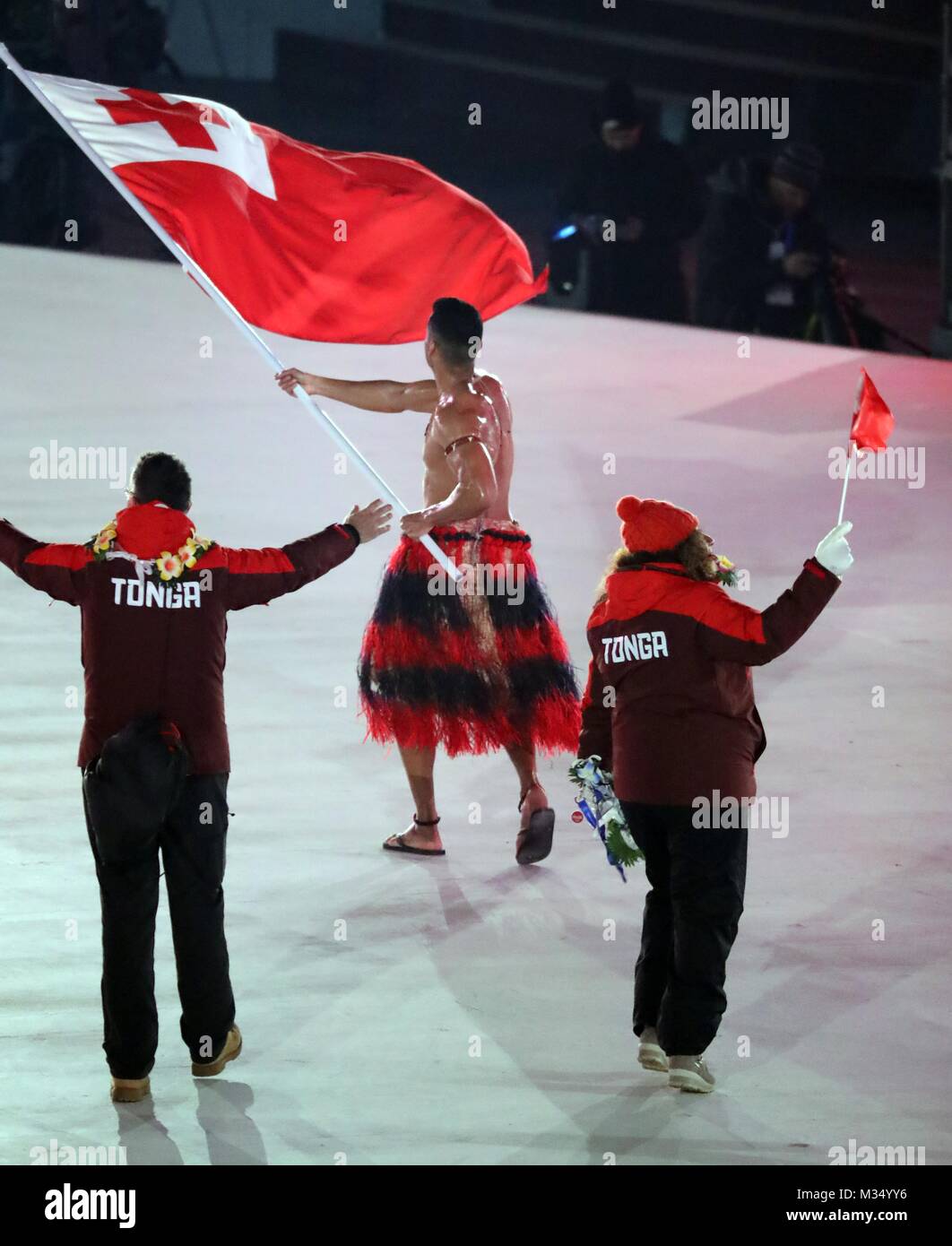PyeongChang,, South Korea. 9th Feb, 2018. Tonga's sole athlete, PITA(01)