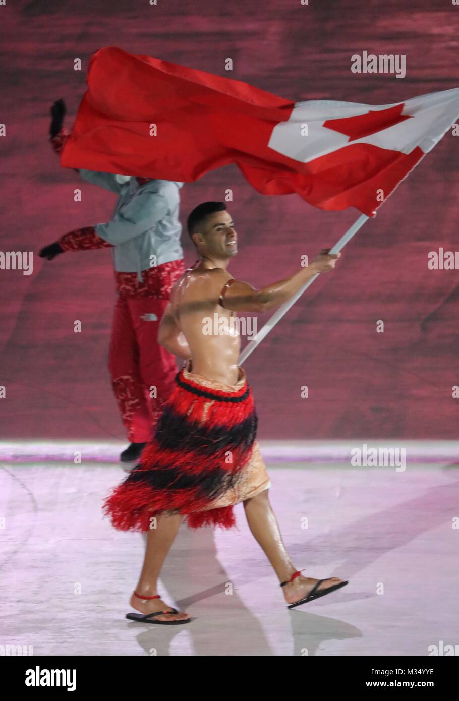PyeongChang,, South Korea. 9th Feb, 2018. Tonga's sole athlete, PITA