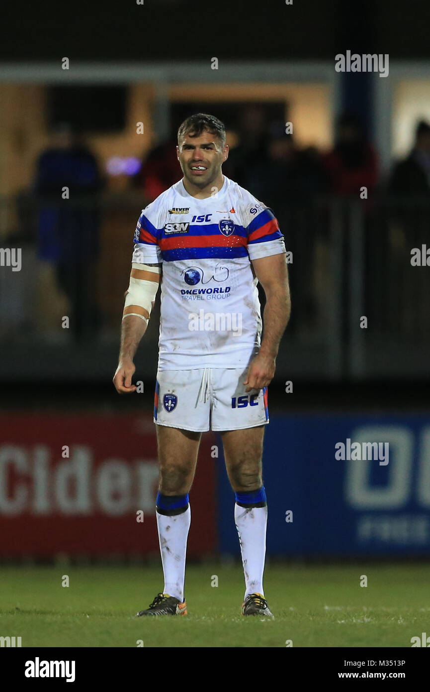 Anthony England of Wakefield Trinity during the Betfred Super League Round 2 Wakefield versus Salford Red Devils 09/02/2018 at the Mobile Rocket Stadium Stock Photo