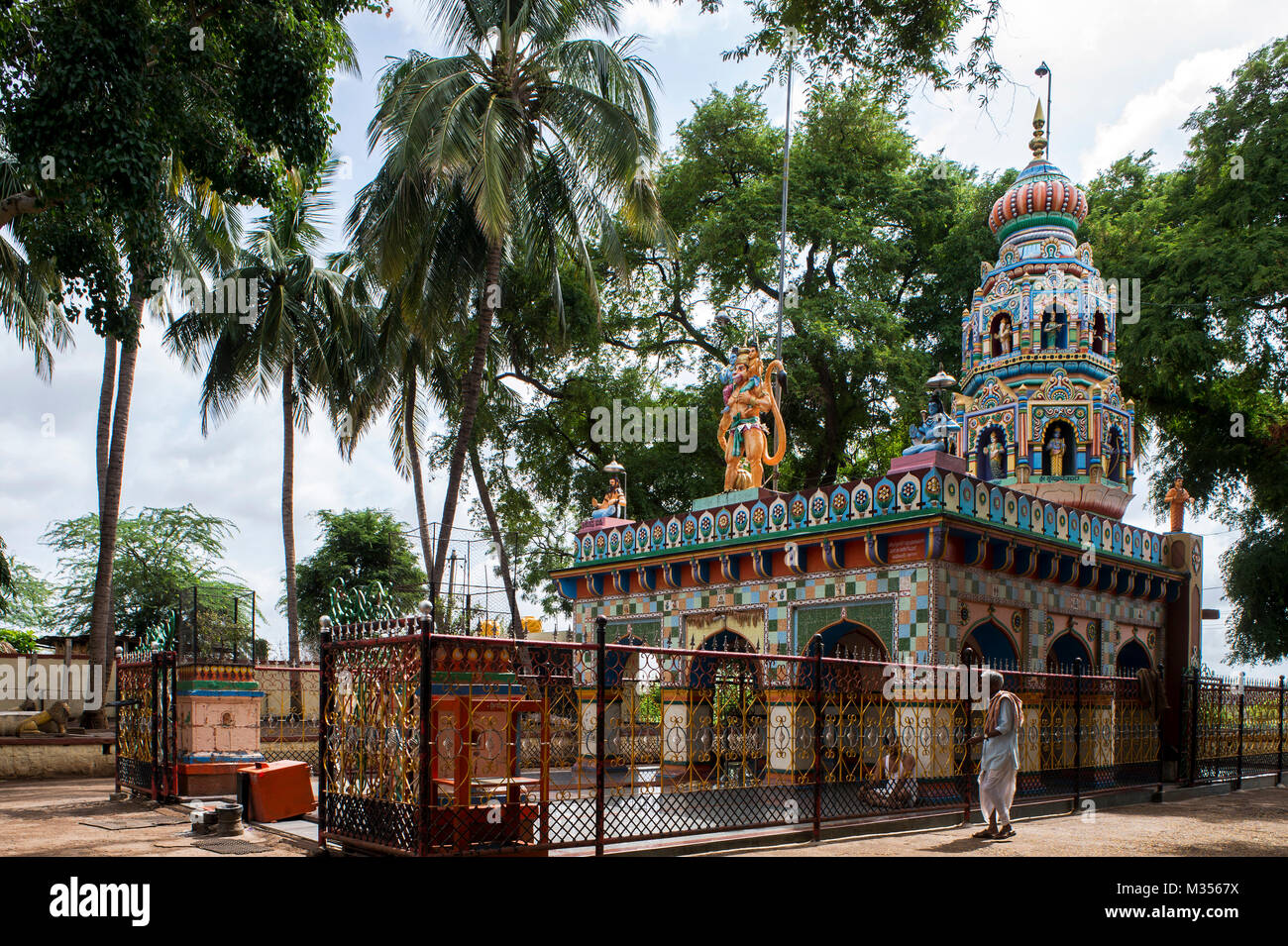 anjaneya temple, khavatakoppa, karnataka, India, Asia Stock Photo