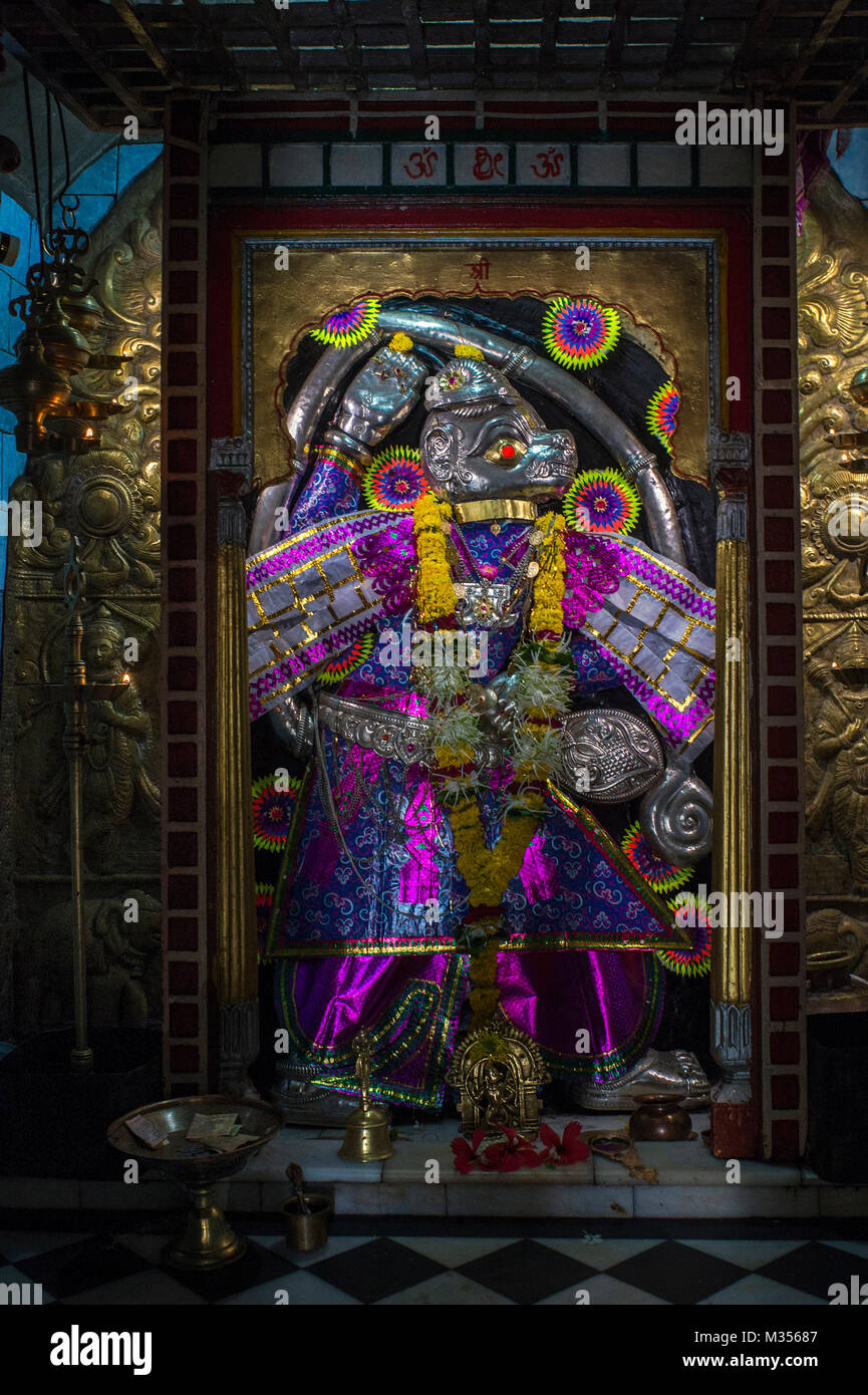 statue, anjaneya temple, belagavi, karnataka, India, Asia Stock Photo