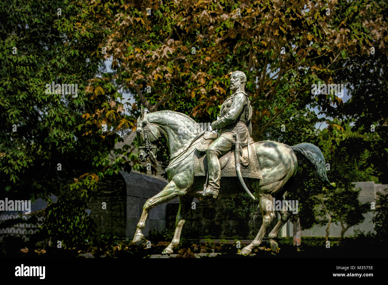 statue of king Edward vii sitting on horse, Mumbai, Maharashtra, India