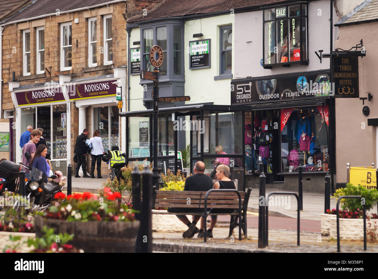Shops, Barnard Castle, County Durham Stock Photo Alamy