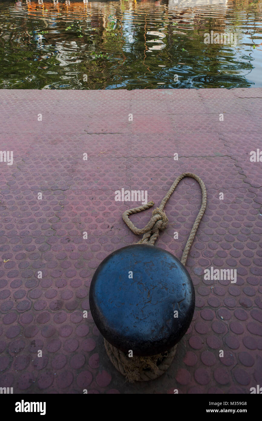 Capstan at Boat Jetty, Alappuzha, Kerala, India, Asia Stock Photo Alamy