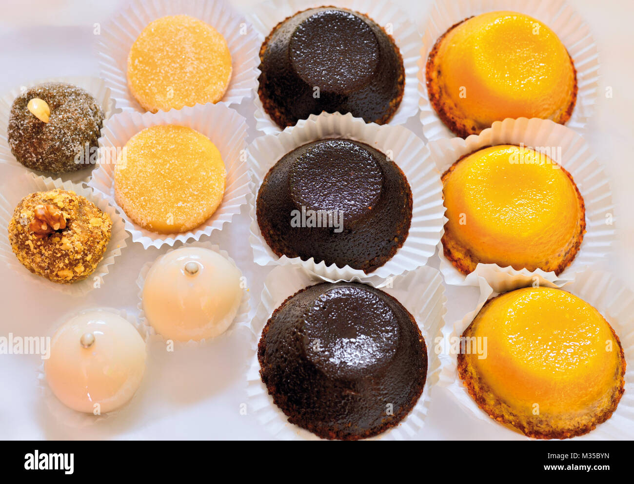 Selection of sweeties and tartlets Stock Photo