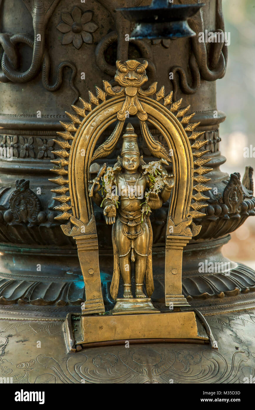 bhairav statue, Vadakkumnathan Shiva Temple, Thrissur, Kerala, India