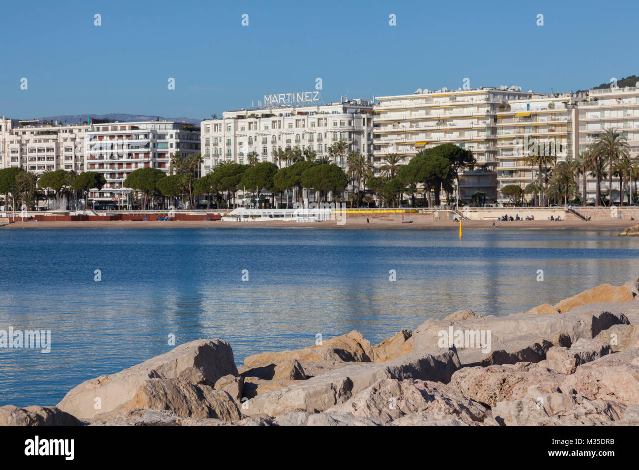 Seaside with hotels and apartments in Cannes. Location Cannes, France