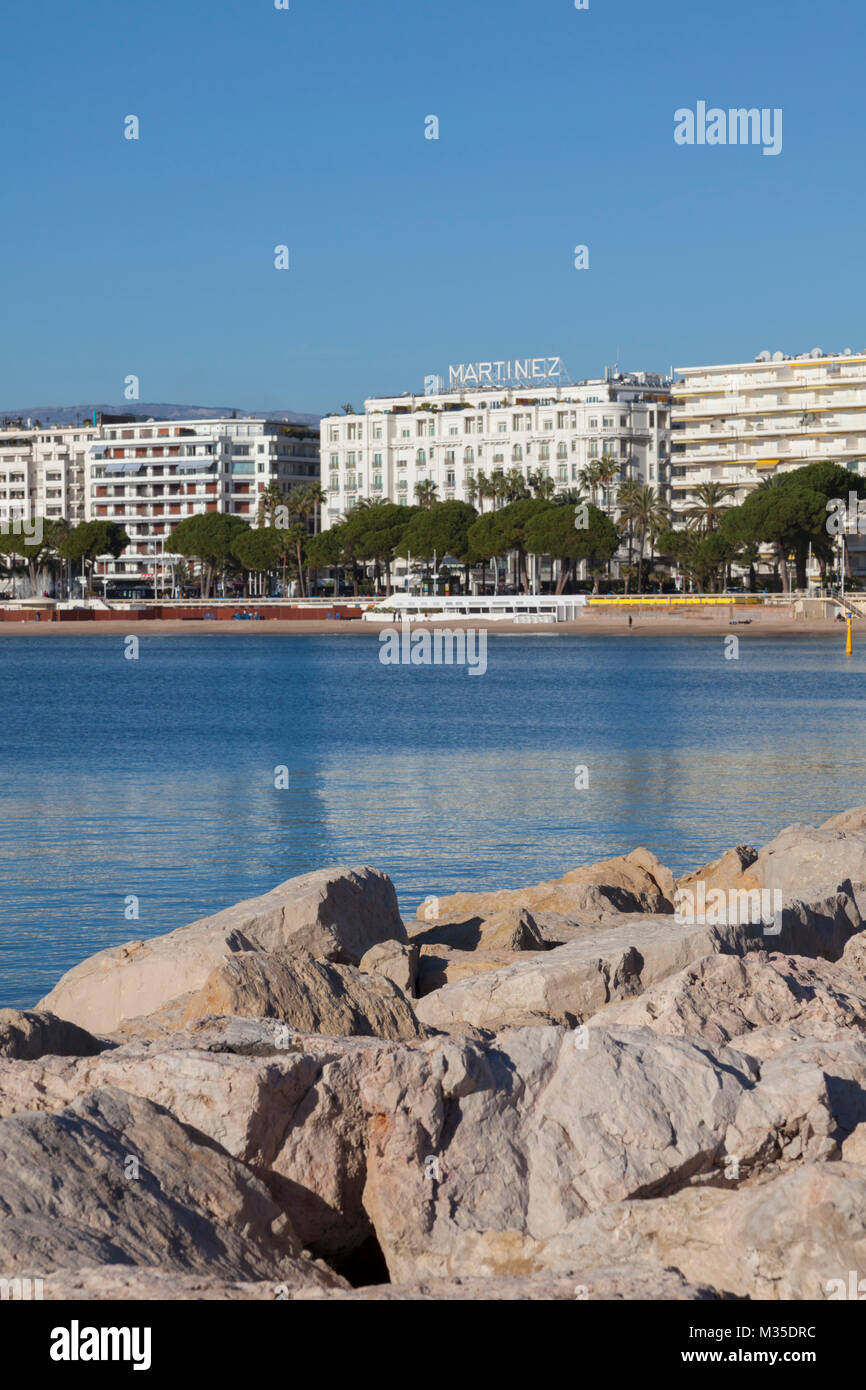 Seaside with hotels and apartments in Cannes. Location Cannes, France