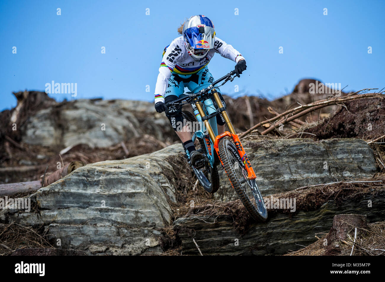 Multiple world champion downhill mountain bike racer Rachel Atherton Stock  Photo - Alamy