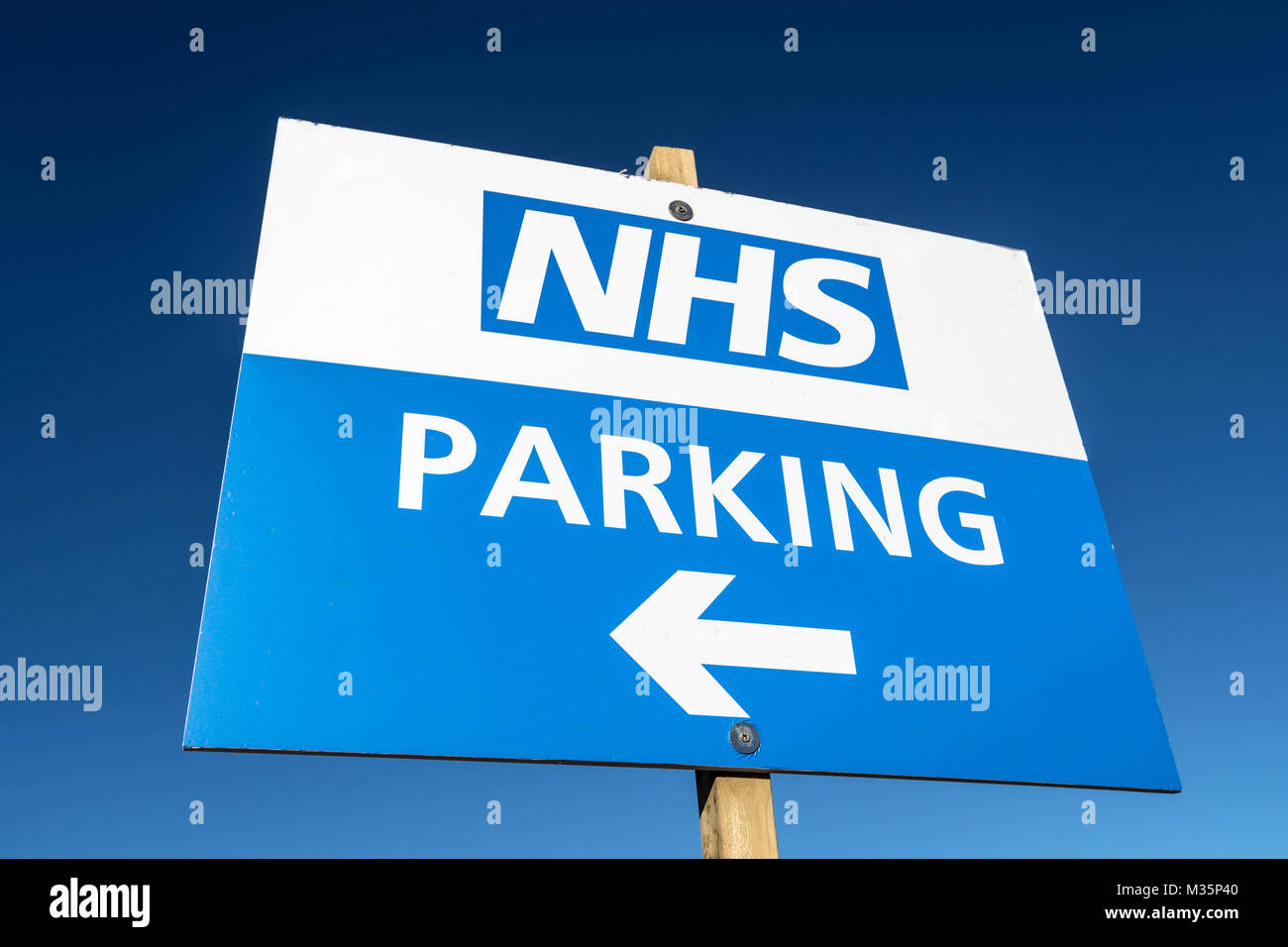 NHS car parking sign Stock Photo