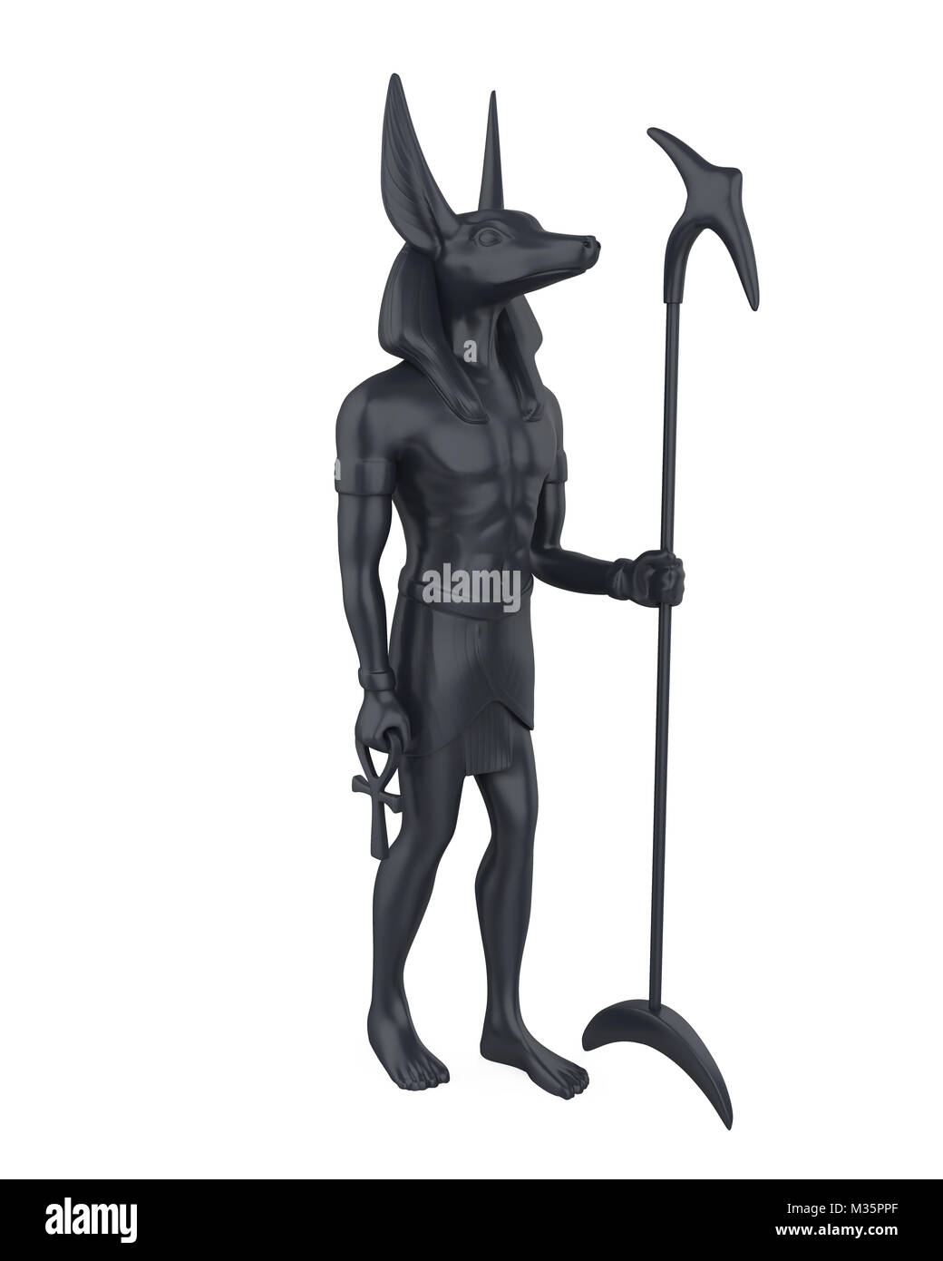Egyptian Anubis Statue Isolated Stock Photo Alamy