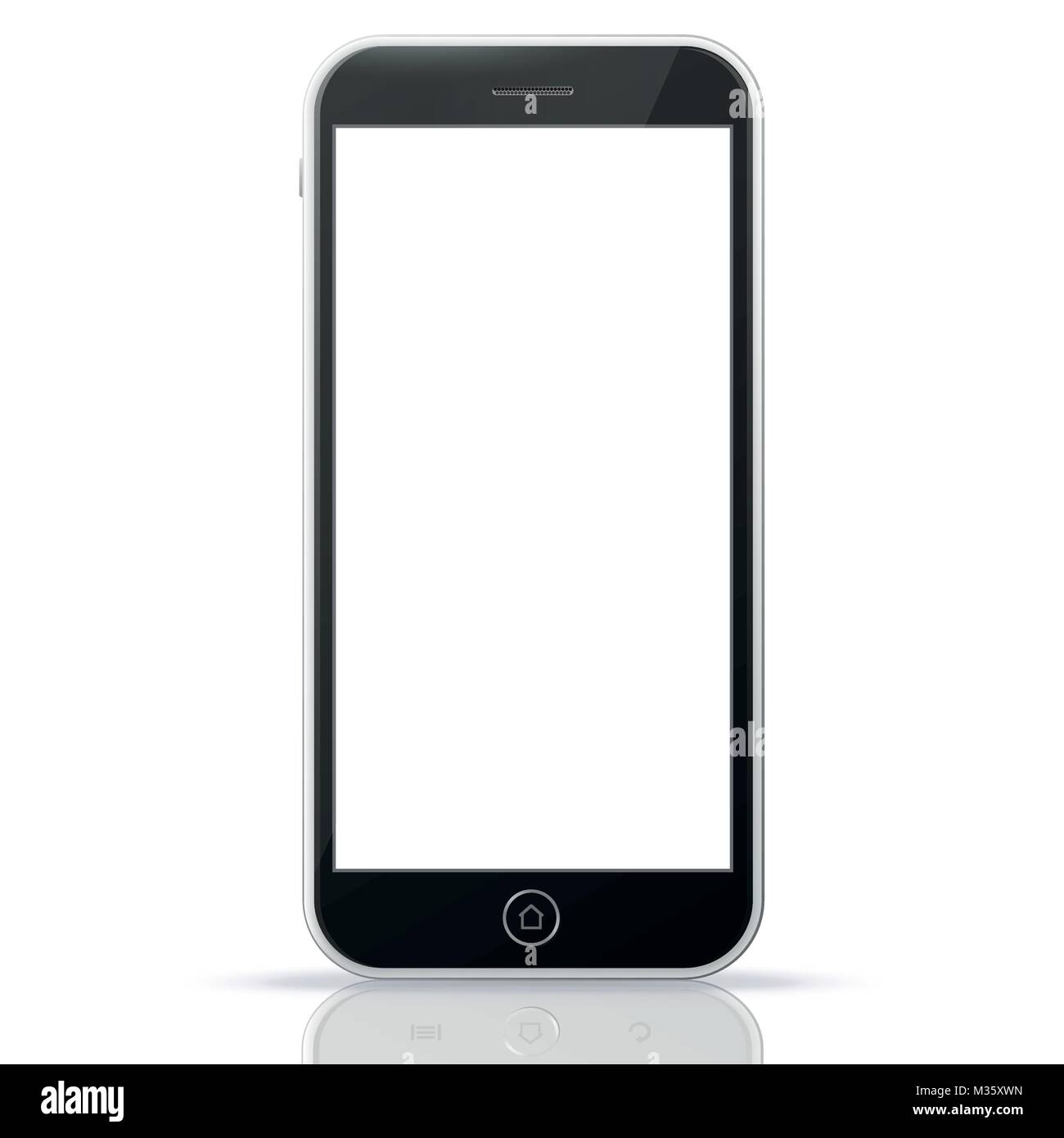 Black Smart Phone vector illustration isolated on white background ...