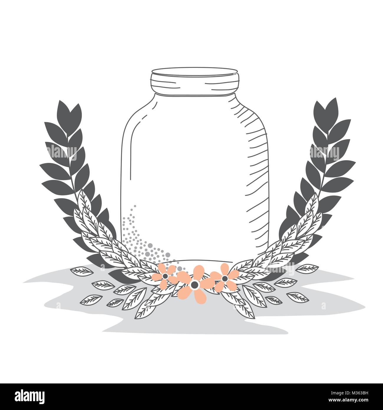 Mason jar glass rustic Cut Out Stock Images & Pictures - Alamy