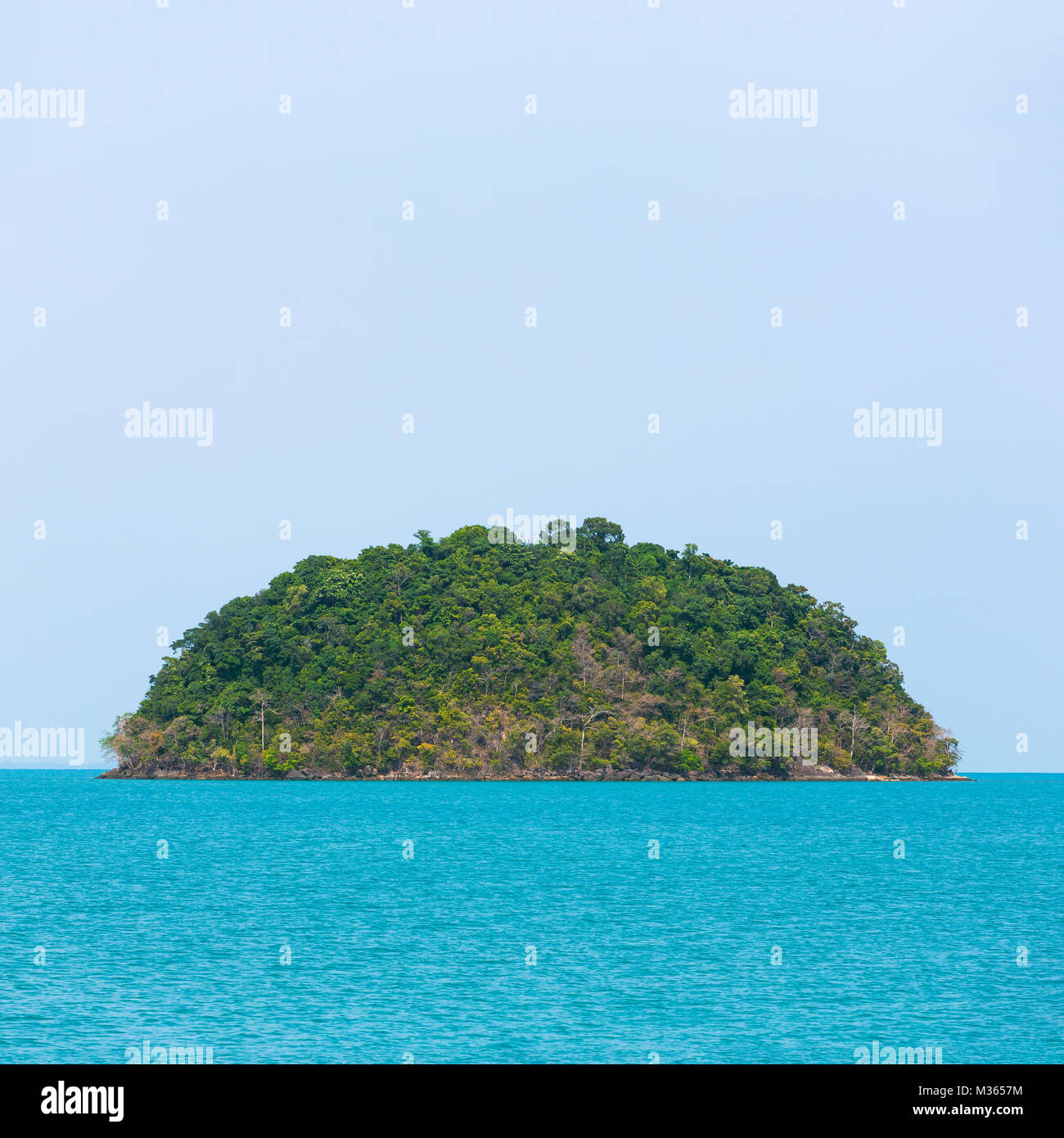 Uninhabited tropical island in Thailand Stock Photo