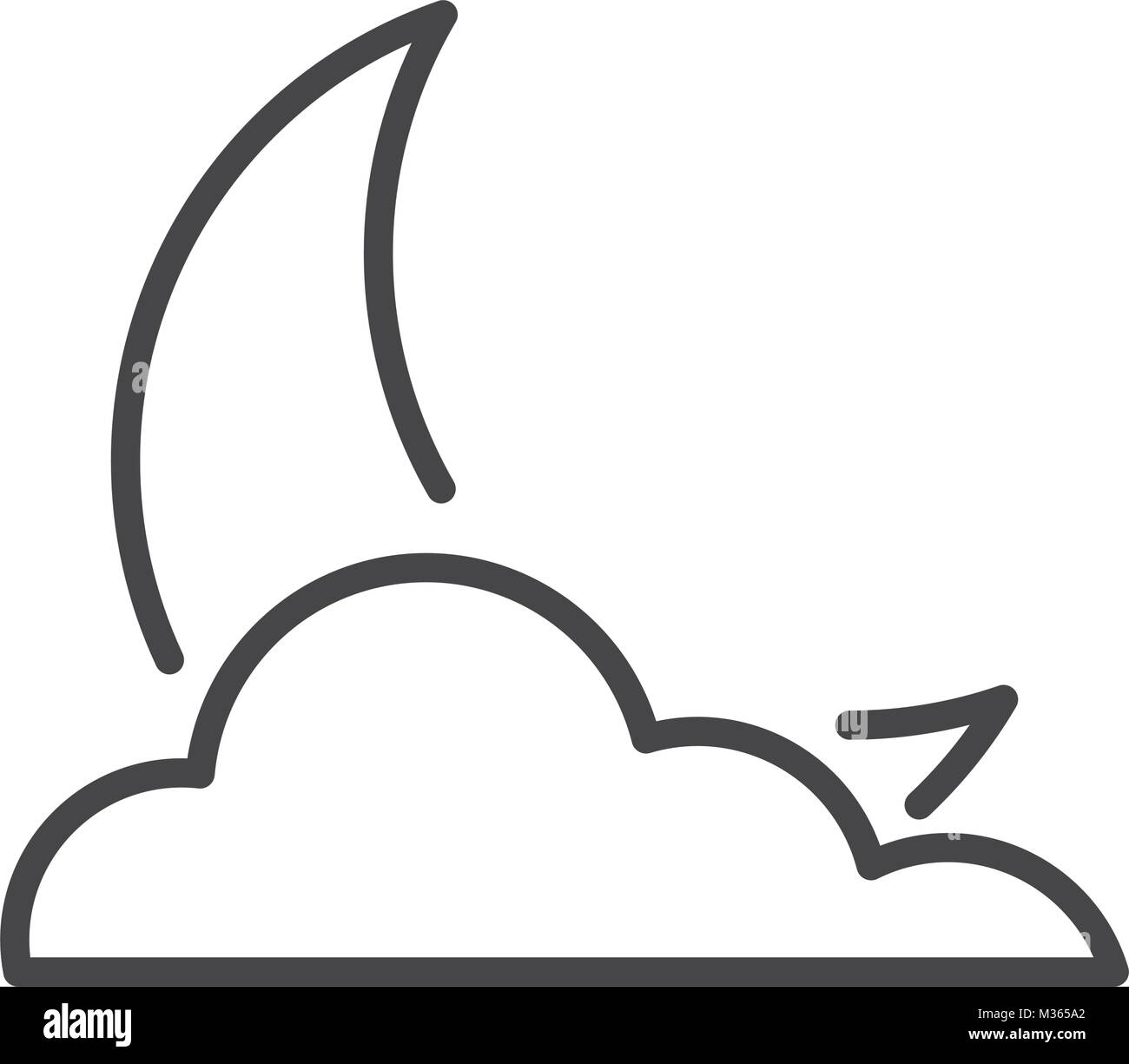 Moon with cloud Stock Vector Image & Art - Alamy