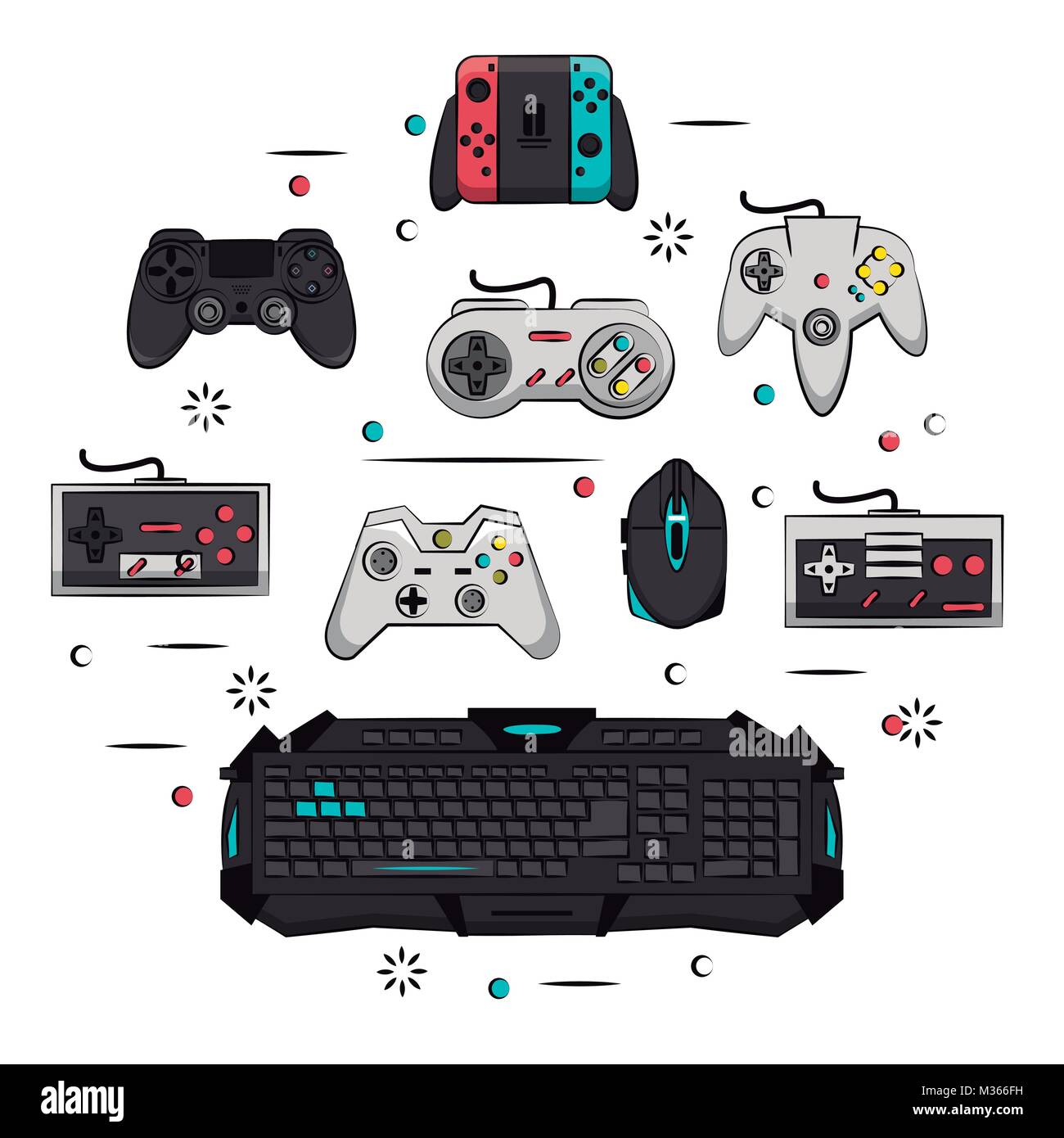 Computer gamer equipment Stock Vector Image & Art Alamy