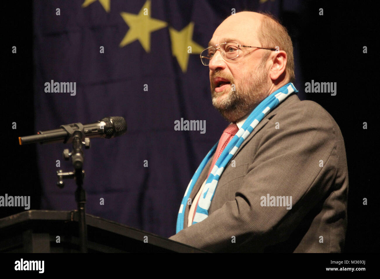 Martin Schulz (Praesident des Europaeischen Parlamentes), Kirchentag Hamburg, 03.05.2013 Stock Photo