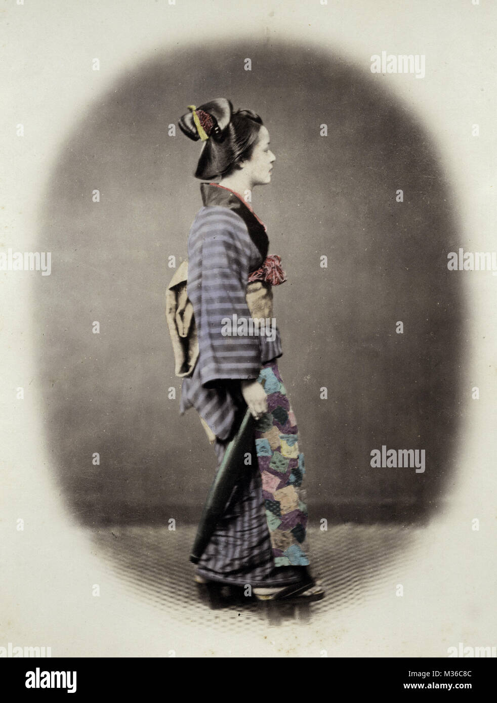 1860s japan japanese woman in kimono hi-res stock