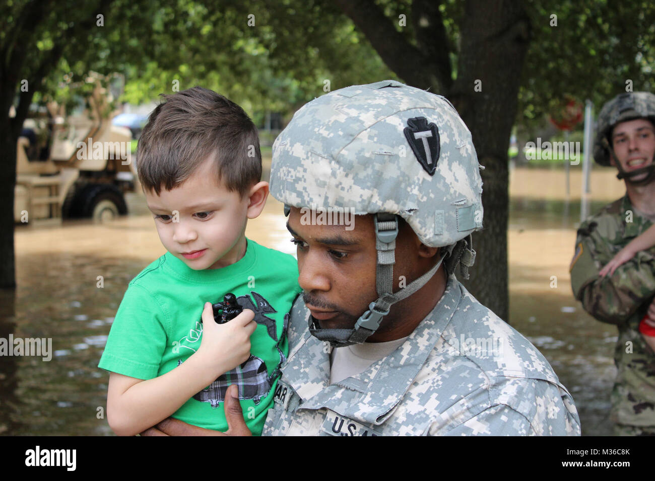 South central texas flooding by texas military department stock photo