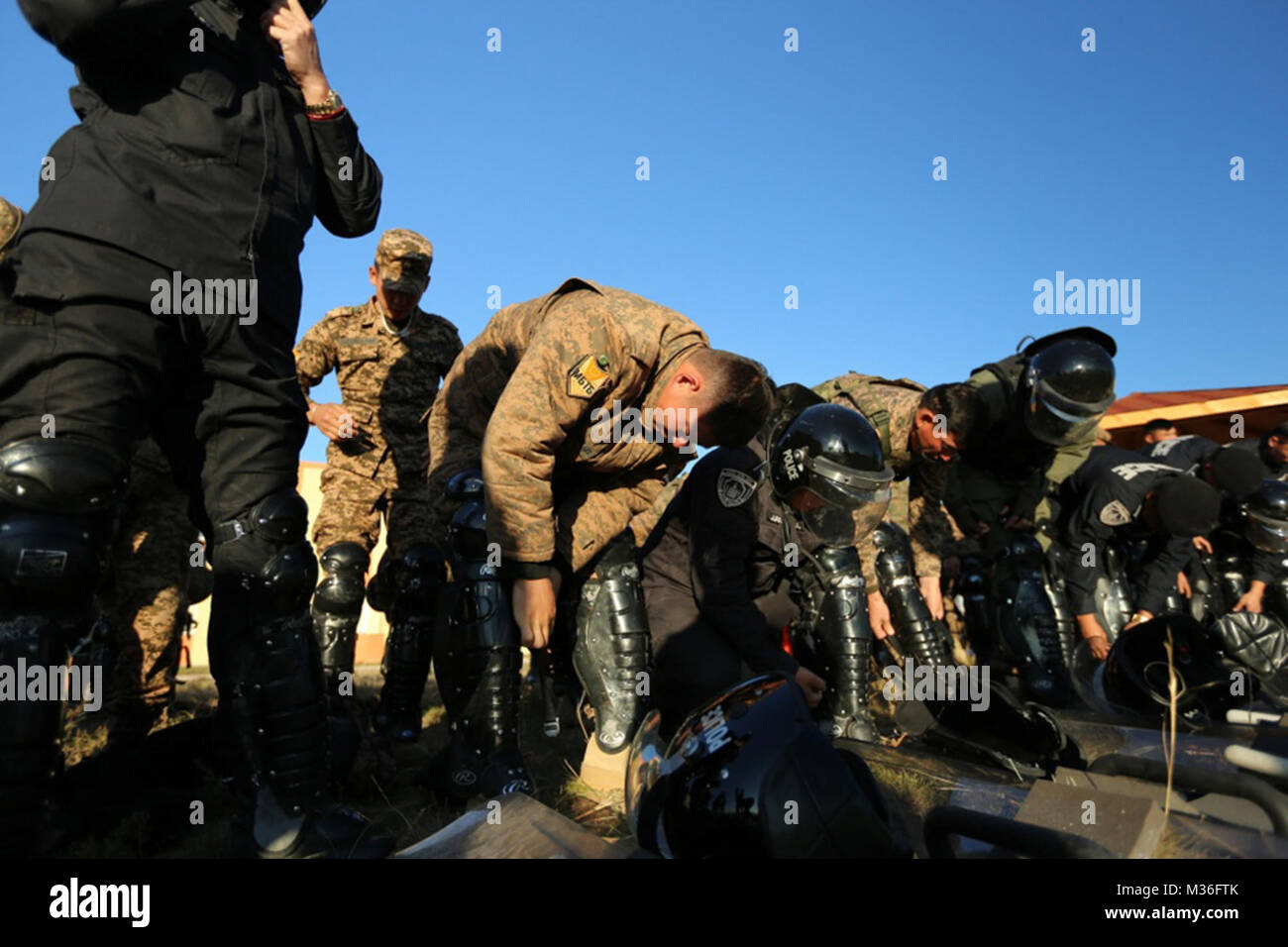 Mongolian police, soldiers train with U.S. Marines at Non-Lethal Executive Seminar in Mongolia by #PACOM Stock Photo
