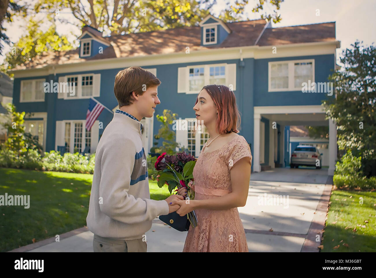 LADY BIRD 2017 Scott Rudin Productions film with  Saoirse Ronan and  Lucas Hedges Stock Photo