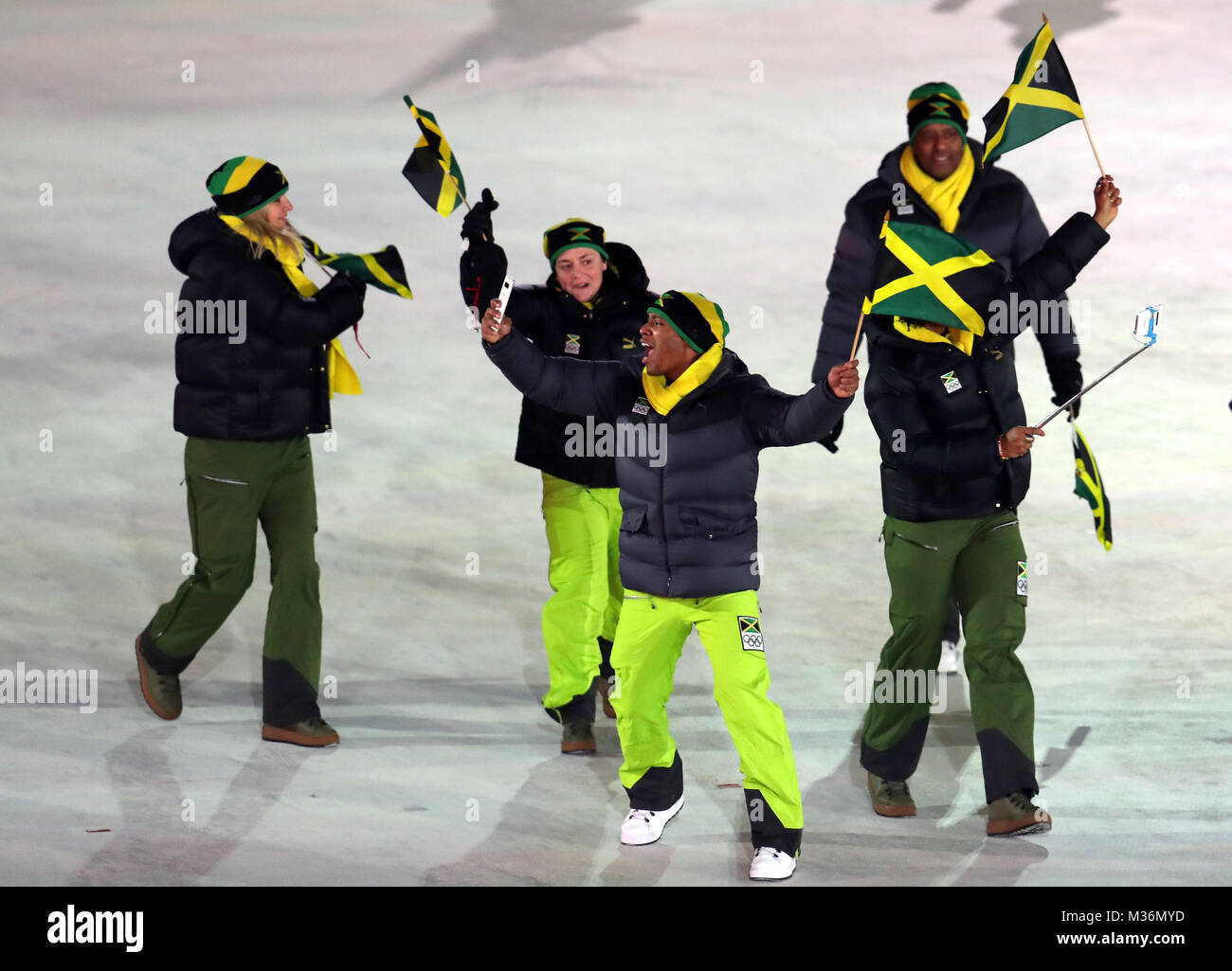 Member of the Jamaican team during the Opening Ceremony of the