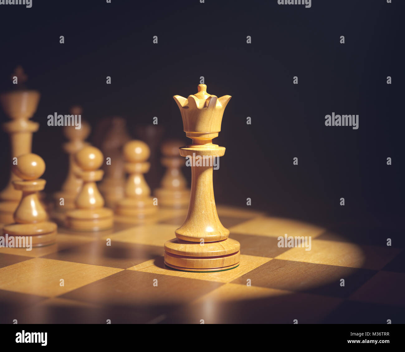 Queen and rook chess pieces isolated. Sports, fitness and game symbol icon.  3d Render illustration. 27314378 PNG