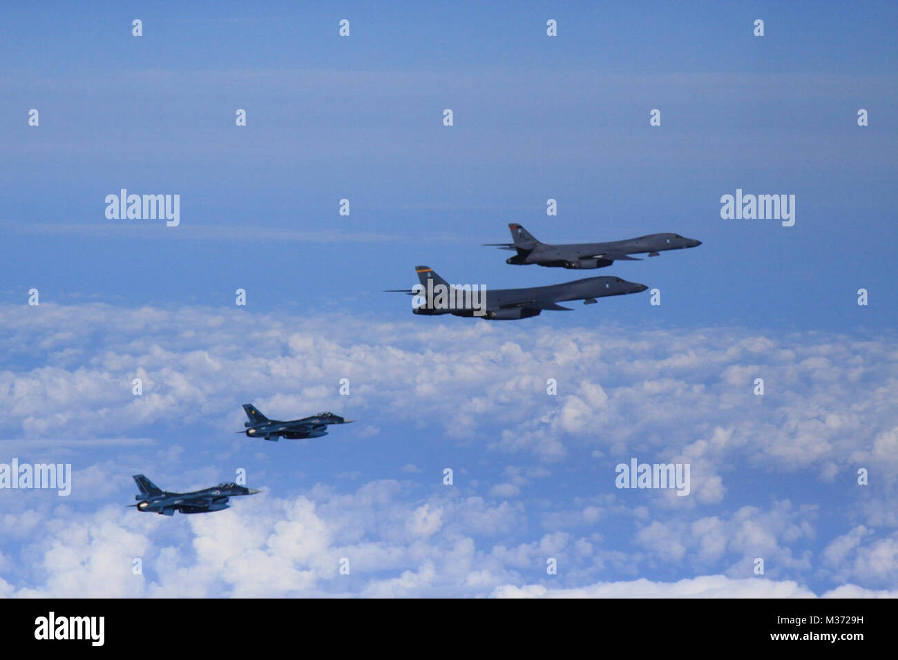 U.S. B-1 Bombers Conduct Sequence Flights with South Korea, Japan in