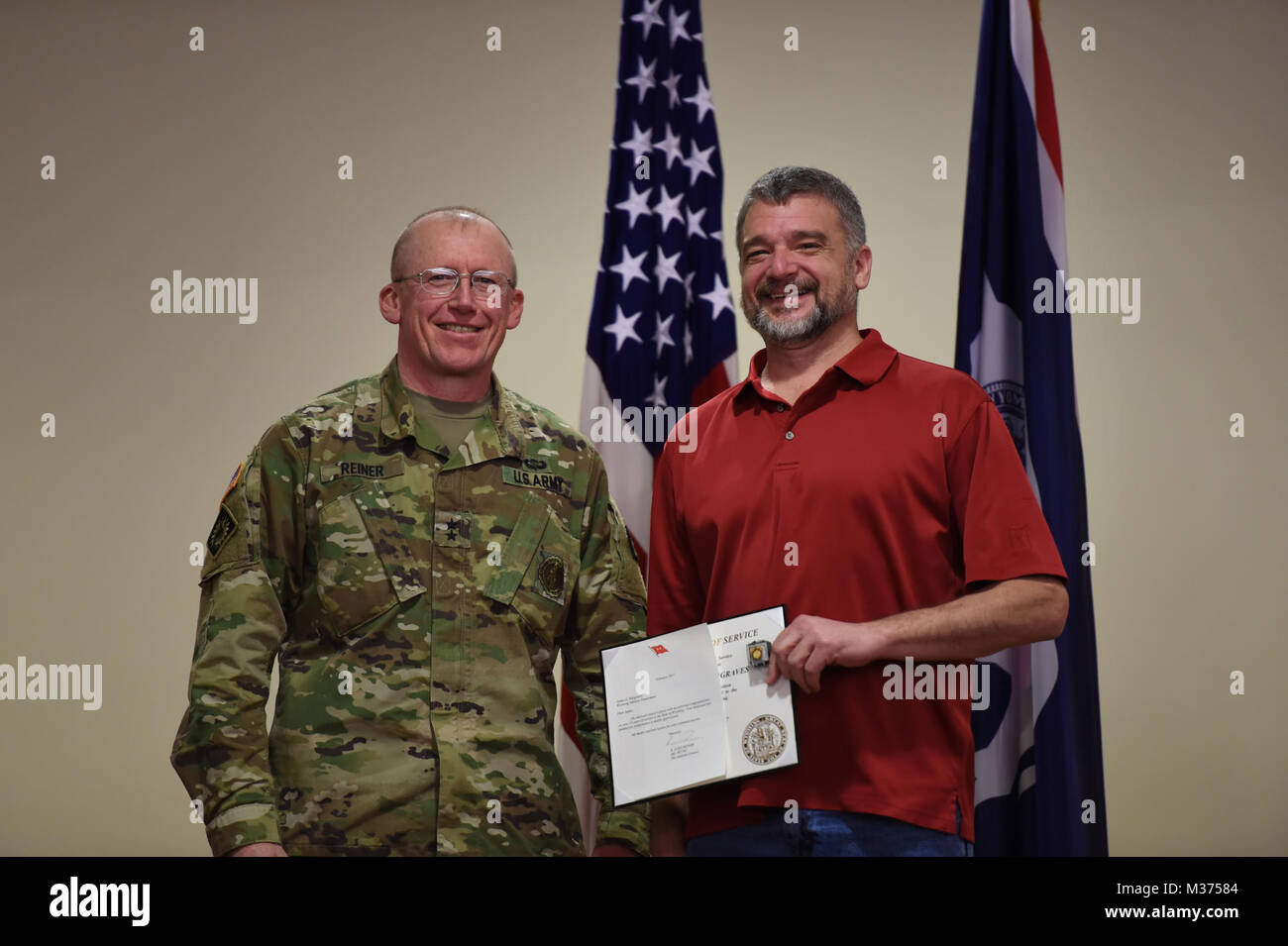 Maj. Gen. Luke Reiner, Wyoming adjutant general, presented awards for