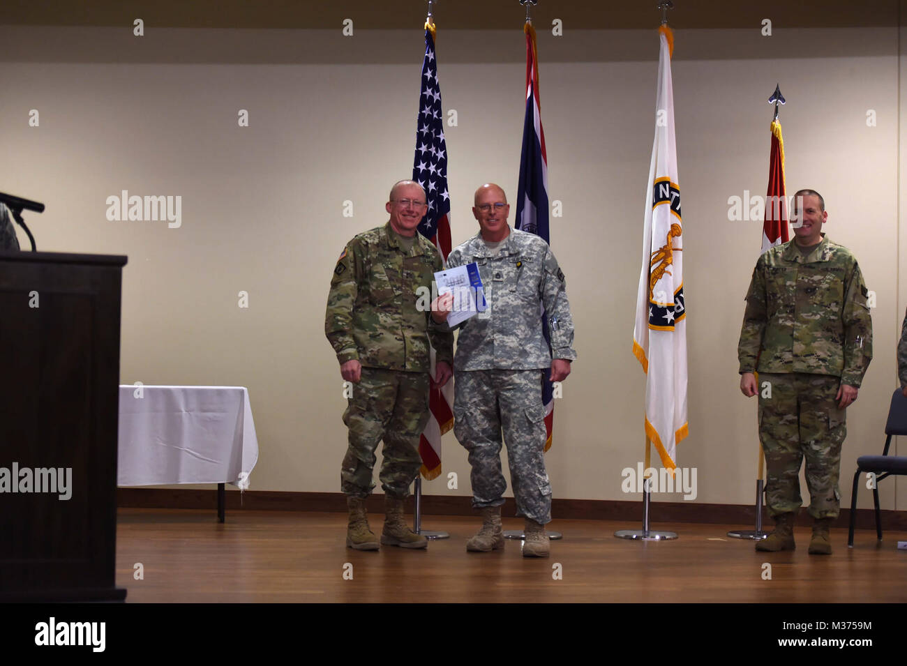 Maj. Gen. Luke Reiner, Wyoming adjutant general, presented awards for