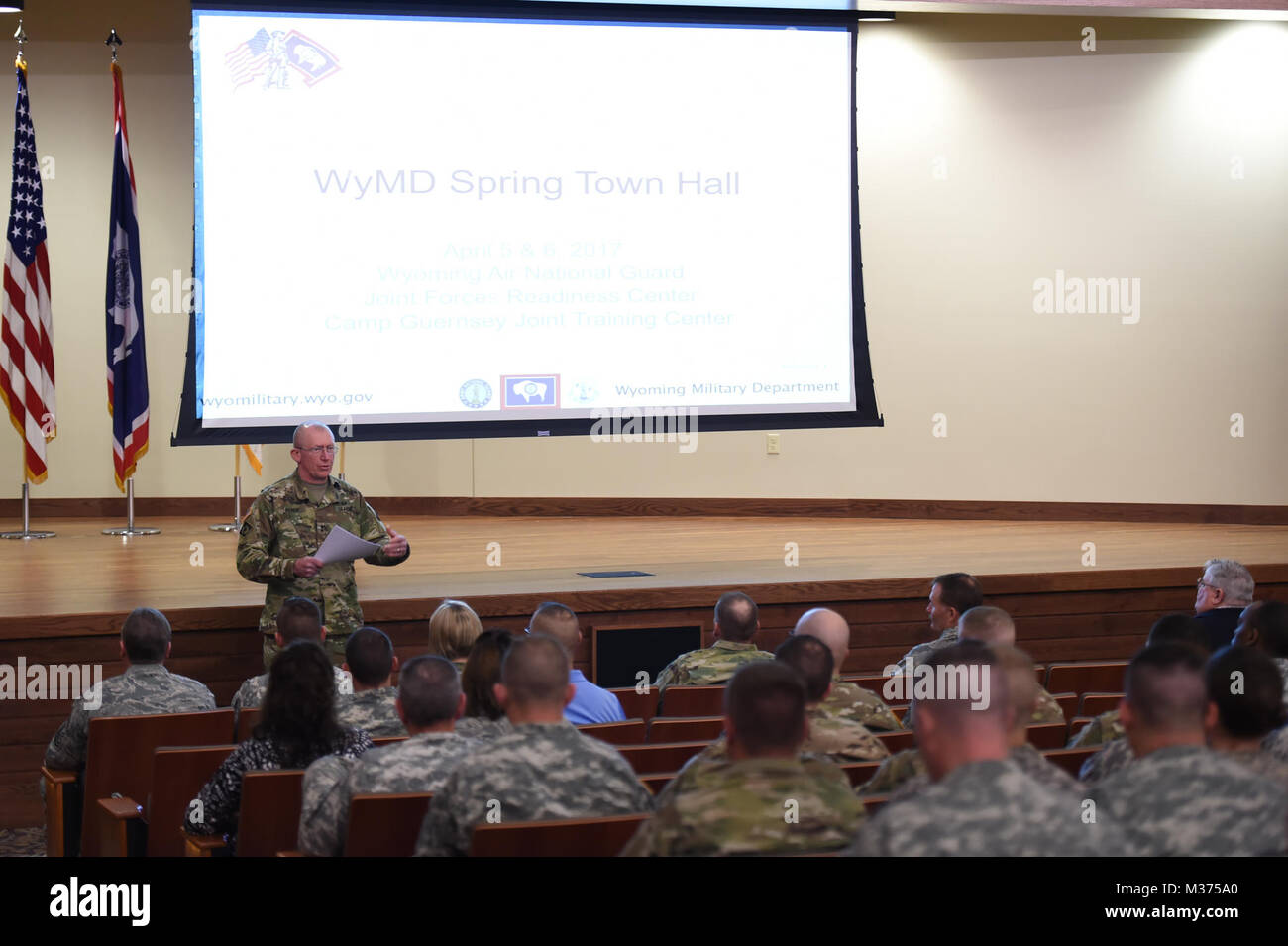 Maj. Gen. Luke Reiner, Wyoming adjutant general, presented awards for