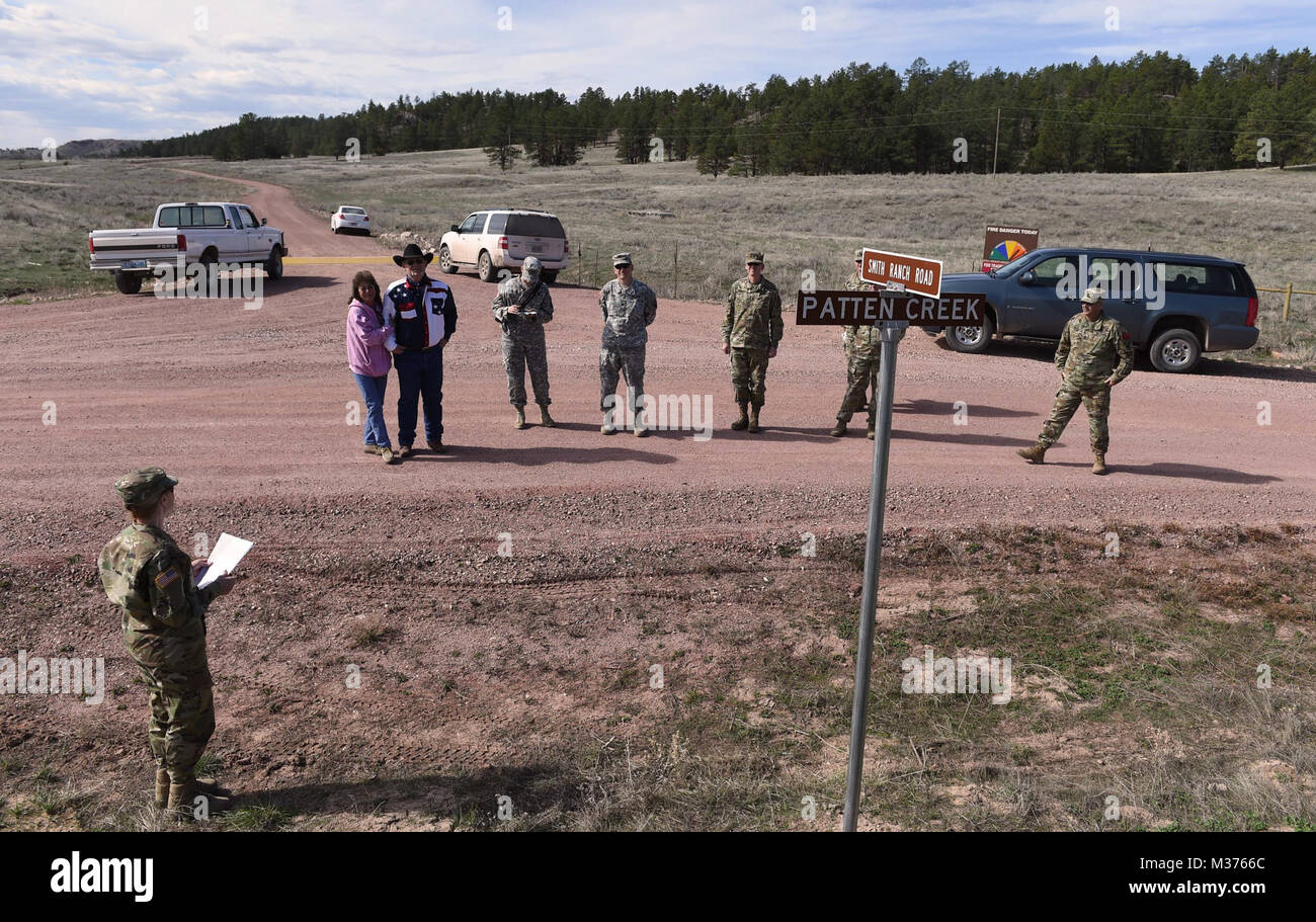 Brig. Gen. Tammy Maas, Wyoming Army National Guard commander, reads a