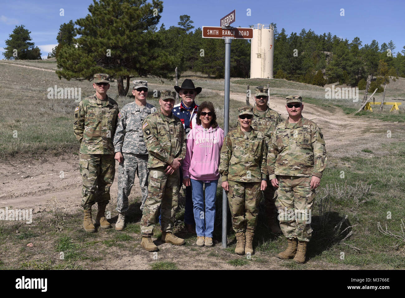Ron and Sandy Smith pose for a photo with Wyoming Army National Guard