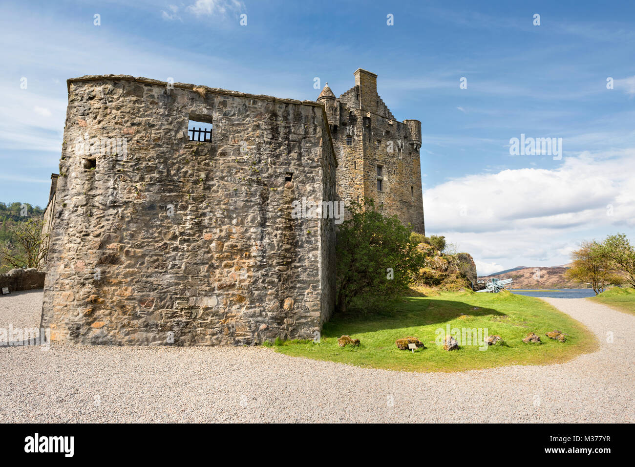 An exterior shot of Eilan Donan Castle in Wester Ross, Scotland. Stock Photo