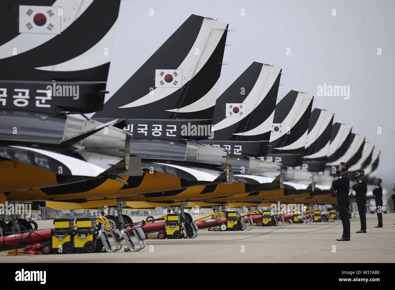 Republic of Korea Black Eagles flight demonstration team at the Sacheon