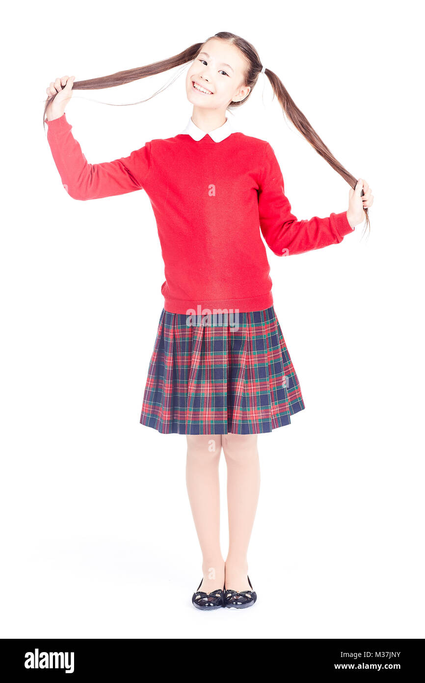 Smiling korean schoolgirl hi-res stock photography and images - Alamy