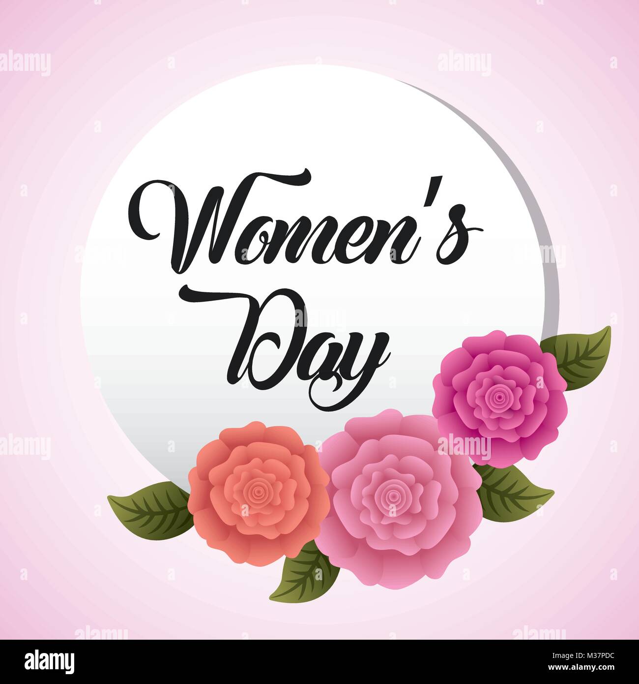 round banner flowers card womens day Stock Vector Image & Art - Alamy