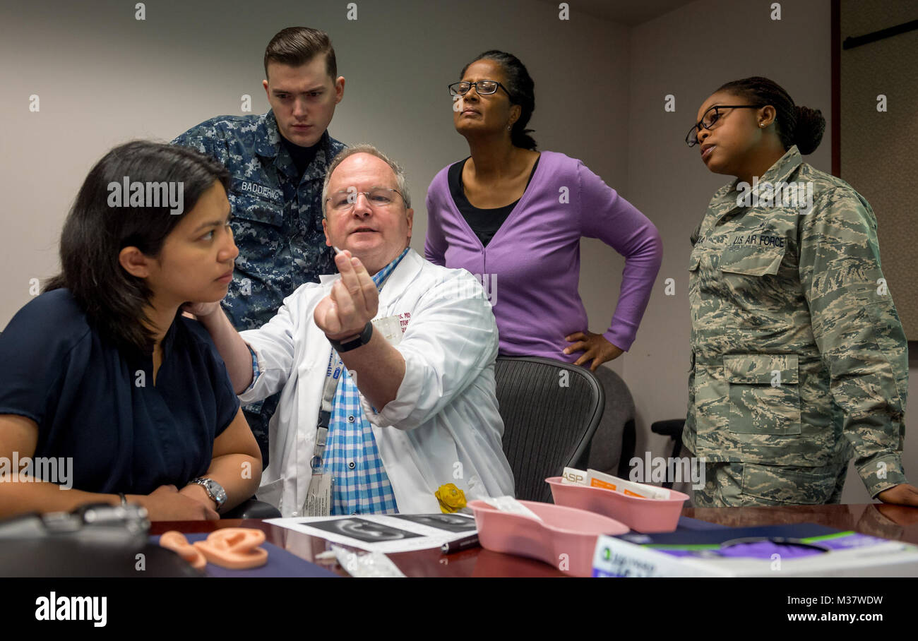 Former Air Force Colonel, Dr. Stephen Burns demonstrates the