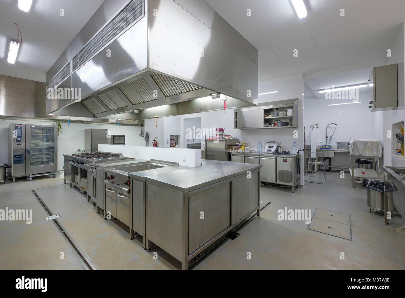 Professional kitchen on a restaurant Stock Photo