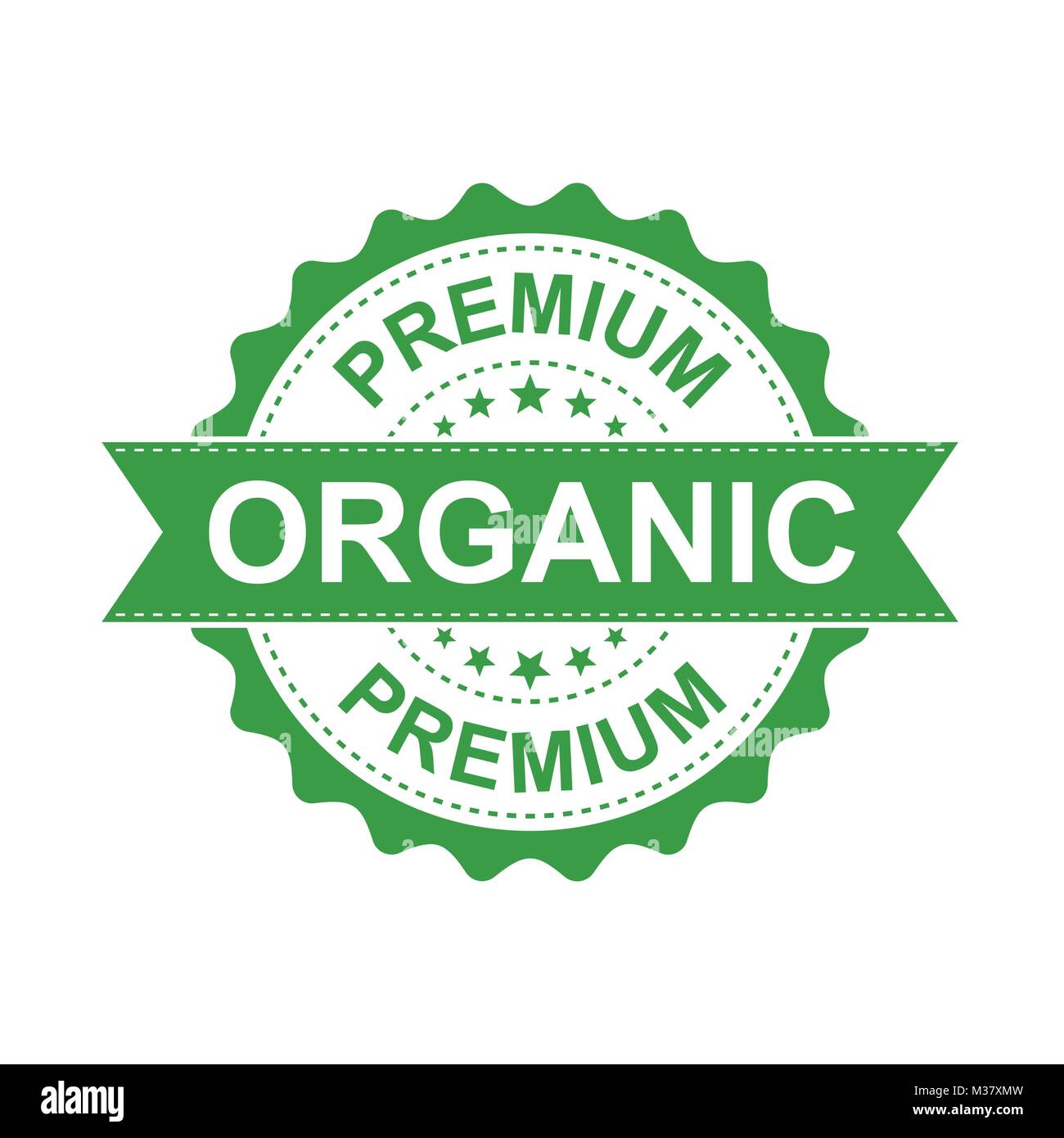 Premium organic grunge rubber stamp. Vector illustration on white ...